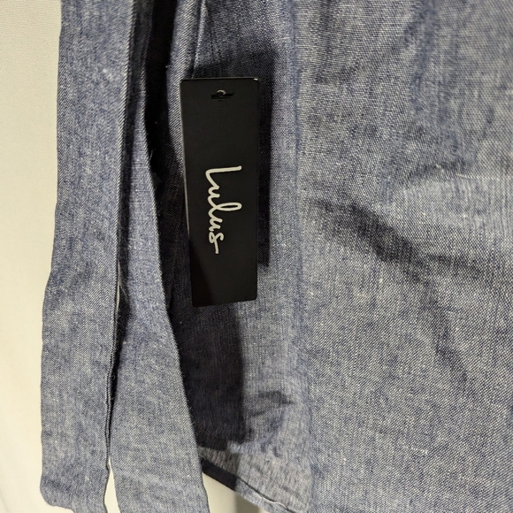 LULU'S WOMEN'S STRAPLESS TUBE TOP CHAMBRAY BLUE SIZE Small - Picture 7 of 10